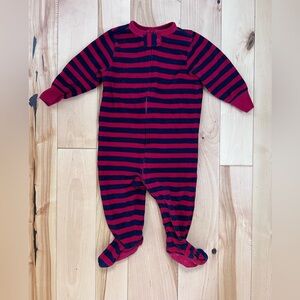 Kids One Piece Fleece Red Blue Stripes